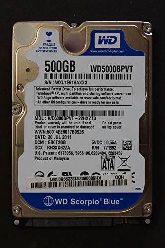 wd5000bpvt、デルScorpio Blue 500?GB 5400?RPM 2.5?&quot; SATAハードドライブ WD5000BPVT-75HXZT1 - Western Digital Scorpio Blue 500GB